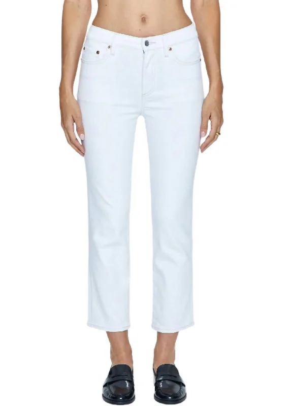 Women's Clothing Boutique Monroe Crop Jeans In Le Blanc