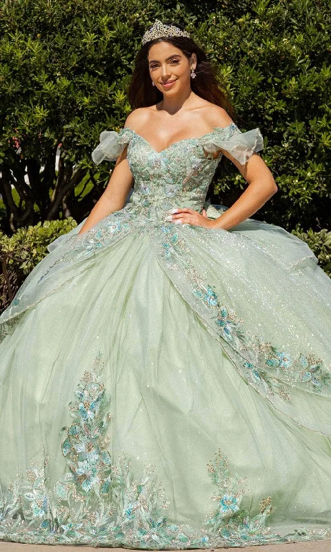 Affordable Women's Outfit Cinderella Couture 8089J - Off-Shoulder Sweetheart Ballgown