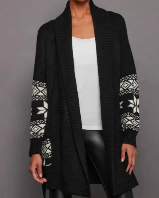 Outfits Ideas Shiloh Southwestern Cardigan In Black Multi