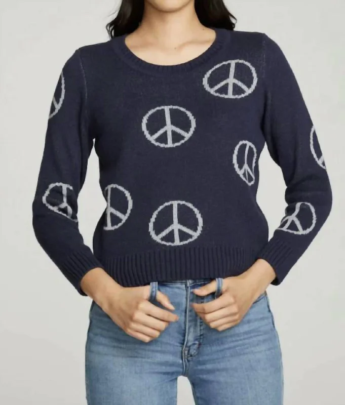 Women's Night-Out Clothes "all Over Peace" Instaria Sweater In Avalon