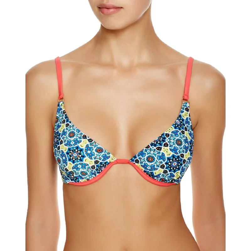 New Arrival Discount Gypsianna Geometric Triangle Cup Bikini Top In Multicolor