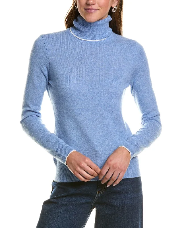 Women's Holiday Clothes InCashmere Turtleneck Cashmere Sweater