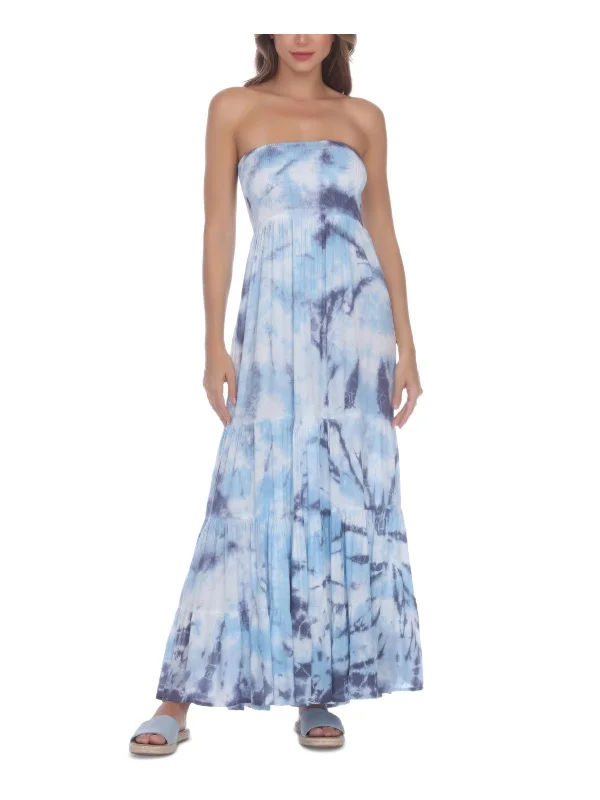 Charming Women's Garments Womens Tie-Dye Maxi Cover-Up